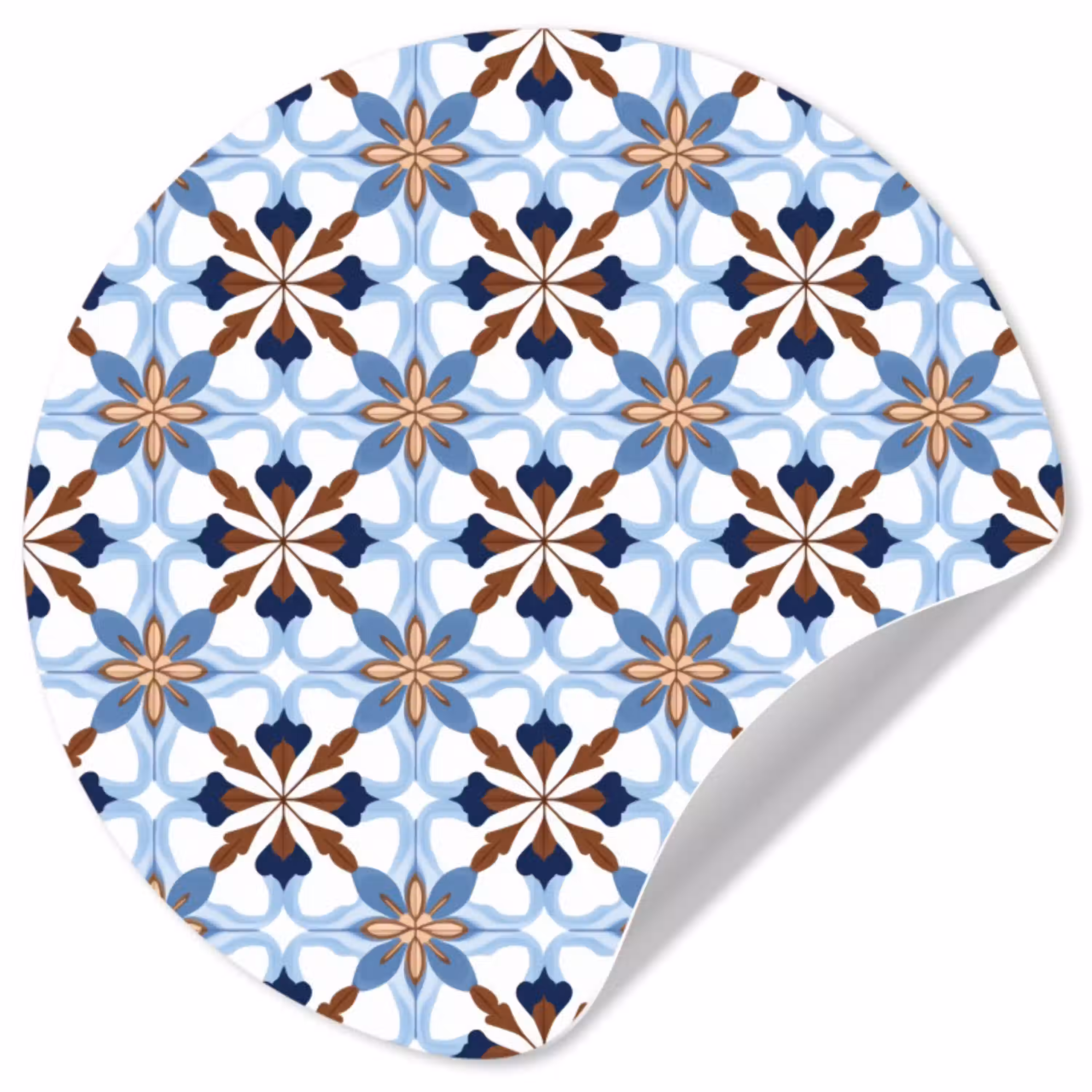 Ornament - Tegel - Kleurrijk Wandcirkel behangsticker klein 186 -3d