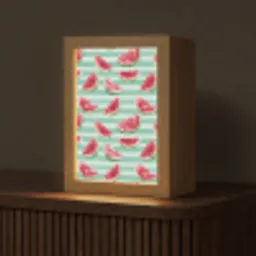 Watermeloen - Strepen - Groen Light Box met kabel (Tafellamp) klein 925 -z3d_website
