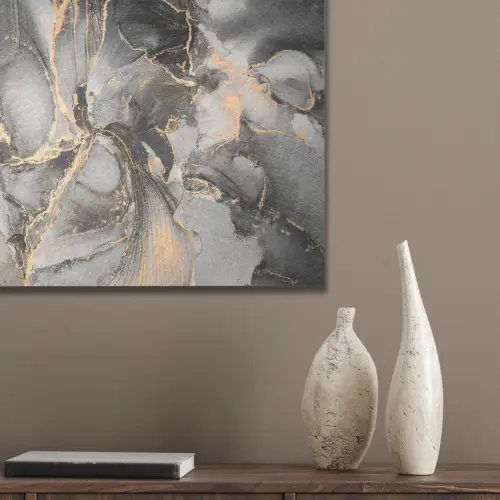 Grijs - Luxe  - Goud - Marmer PET vilt klein -sfeer6_closeup