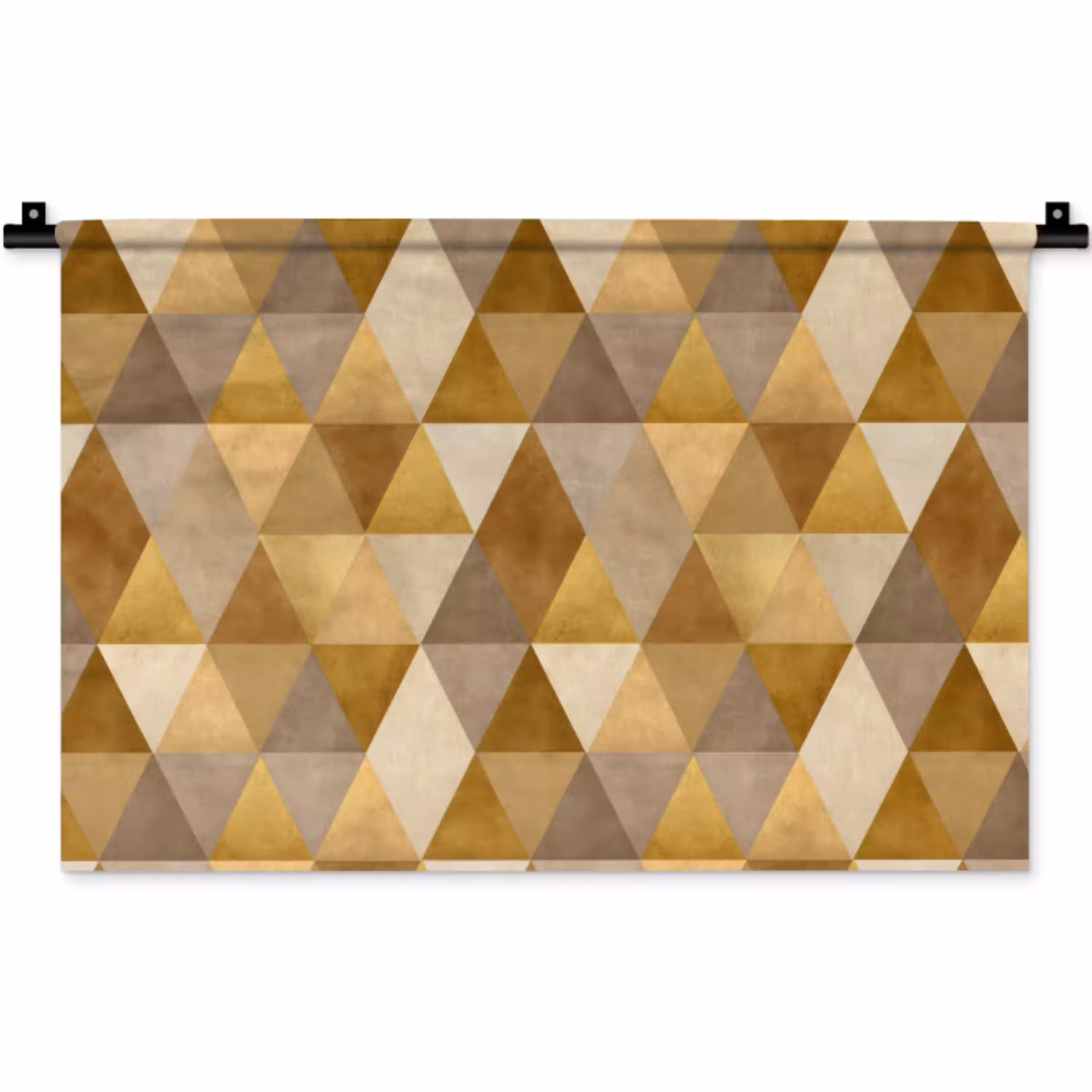 Geometrisch - Driehoek - Goud Wandkleed katoen klein 269 -zz3d