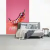 Peper - Disco - Rood - Glitter fotobehang vinyl groot -slaapkamer