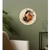 Koptelefoon - Oranje - Explosief Wandcirkel kunststof plaat 5mm dik klein -sfeer3