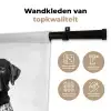 Honden - Bivakmuts - Zwart - wit Wandkleed katoen klein -sfeer2