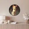 Kat - Geschilderd - Artistiek - Wit Fotolijst rond zonder passe partout klein -sfeer3