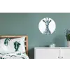 Giraffe - Delfts blauw - Dieren - Minimalistisch Wandcirkel aluminium klein -slaapkamer