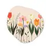 Pasteltinten - Bloemen - Illustratie Wandcirkel Organisch Forex 3mm klein -3d