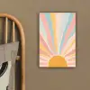 Illustratie - Zon - Pastelkleuren canvas 2cm klein -sfeer3