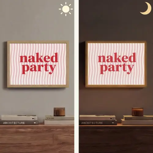 Tekst - Modern - Strepen Light Box met batterij (Wandlamp) middel -sfeer3