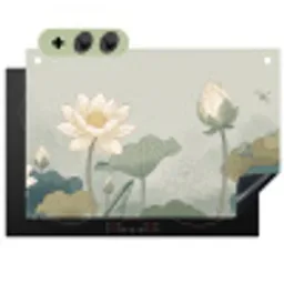Lotus - Bloemen - Groen Inductie beschemer met haakjes klein -3d
