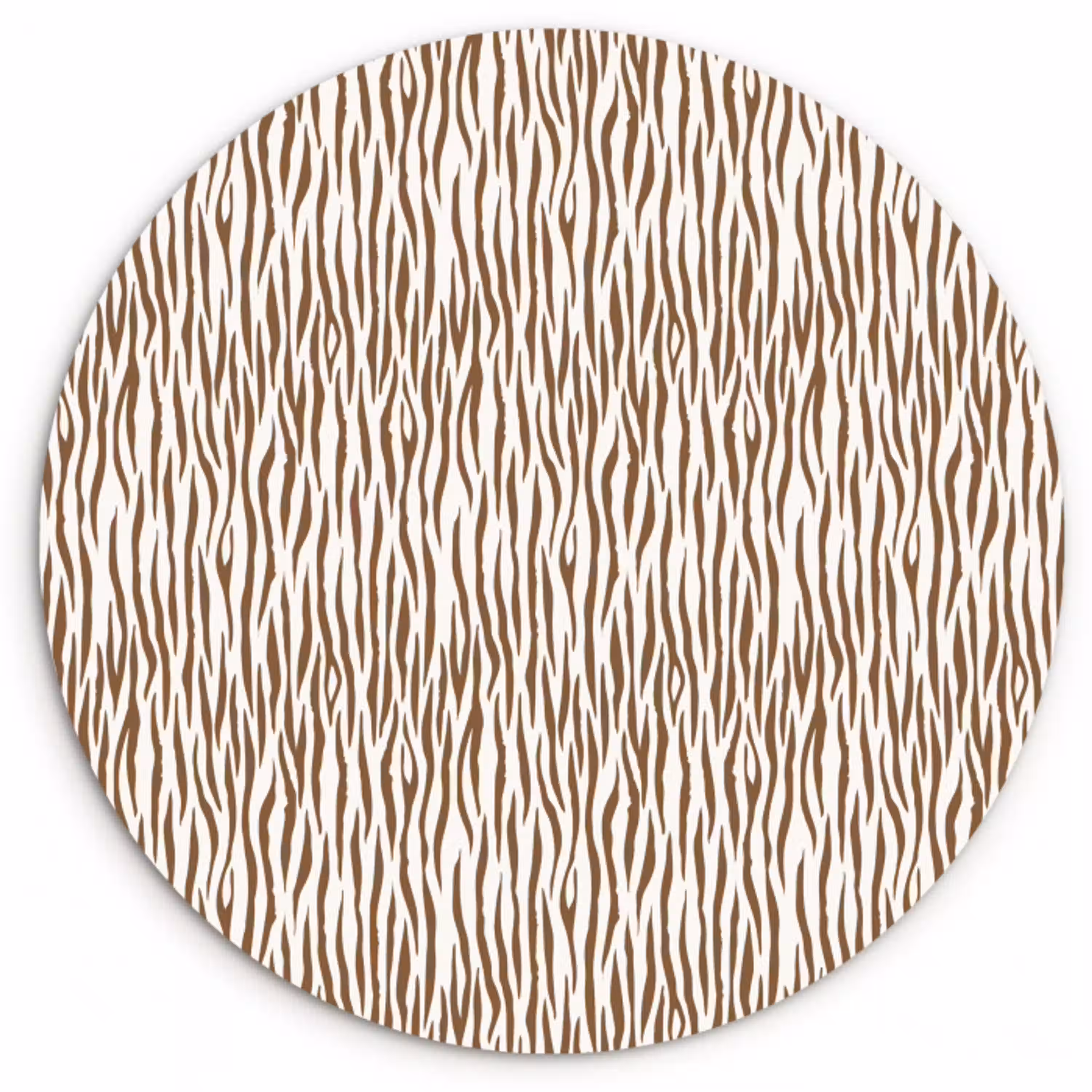 Bruin - Patroon - Zebra Wandcirkel plexiglas klein 852 -3d