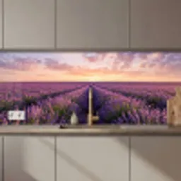 Landschap - Lavendelveld - Paars keuken achterwand 2 middel zz_3dshopping