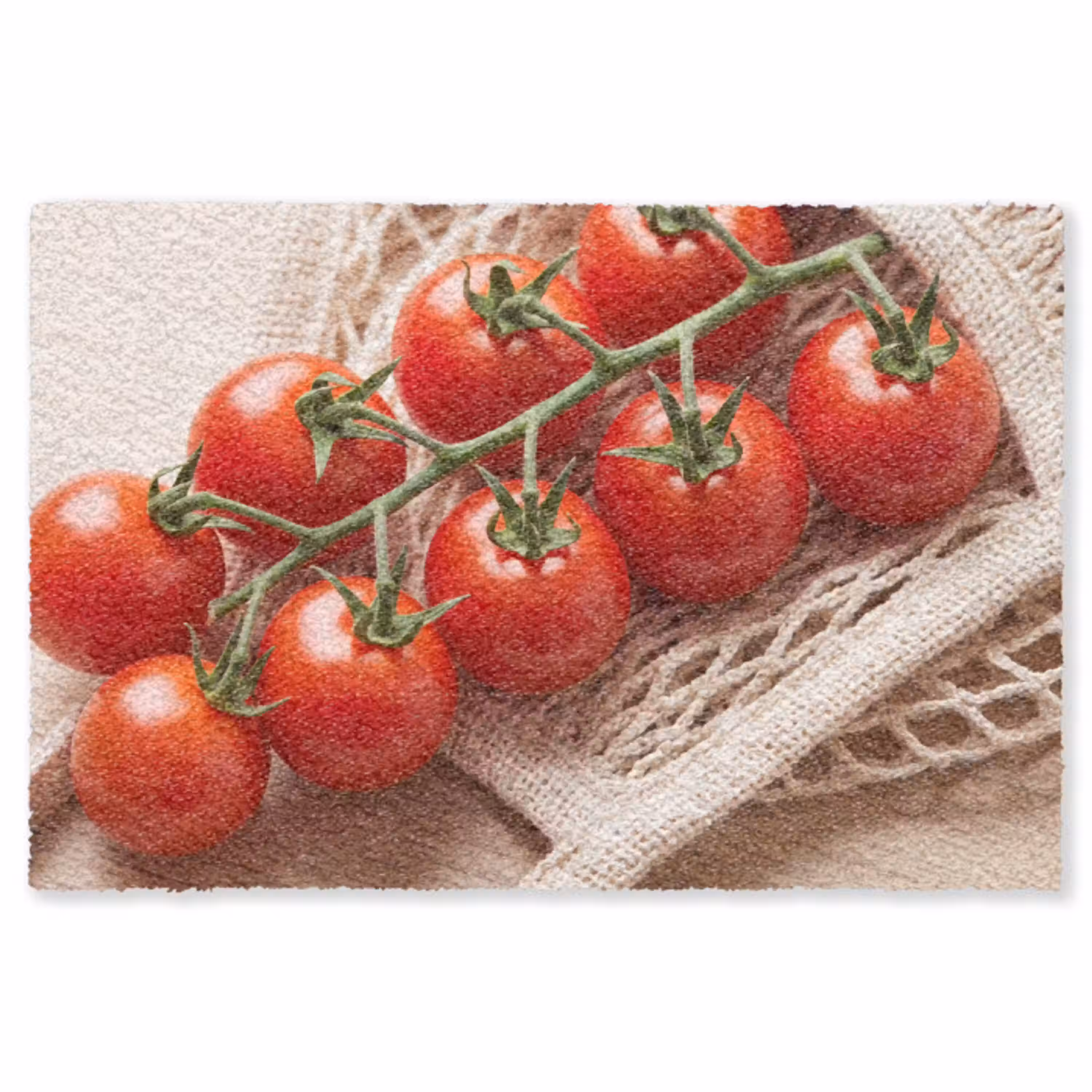 Tomaten - Vers - Eten Vloerkleed Rechthoek klein -3d