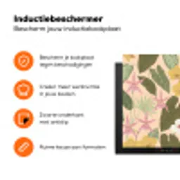 Patroon - Bloemen - Kleurrijk Inductie beschermer vinyl 3mm klein -zzzzzzz-td-ups