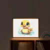 Eendje - Badeend - Geel Light Box met batterij (Wandlamp kind) middel -sfeer1_kind