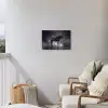 Paard - Magisch - Zwart Tuinposter op houten frame 2 cm dik klein -sfeer1