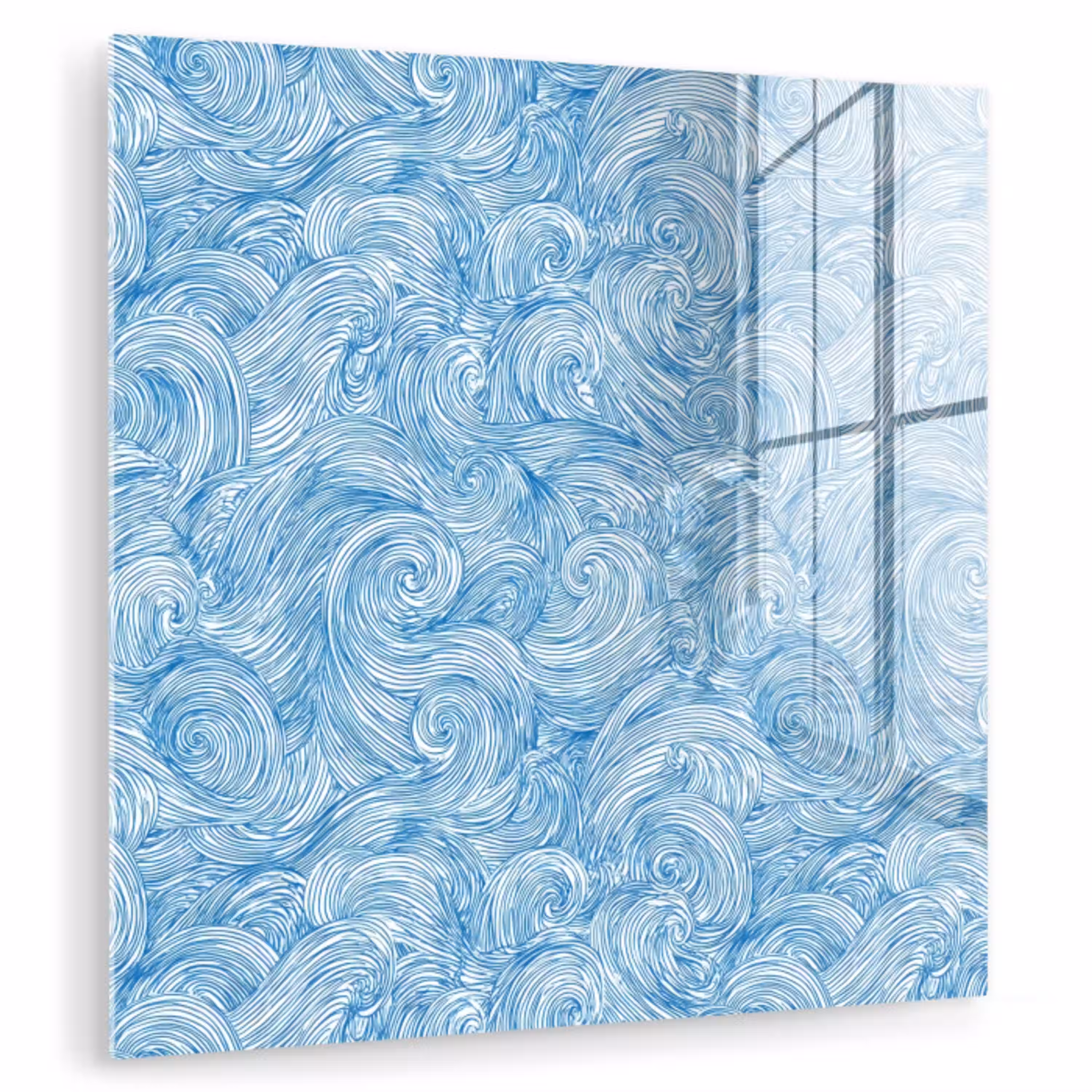 Blauw - Wit - Spiraal - Golven - Lijnen plexiglas 5mm klein 11 -zzzproduct_nieuw