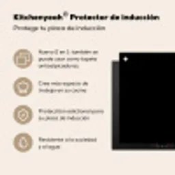 Effen Zwart Inductie beschermer vinyl 3mm middel -zzzzzzusp-haakje_ES