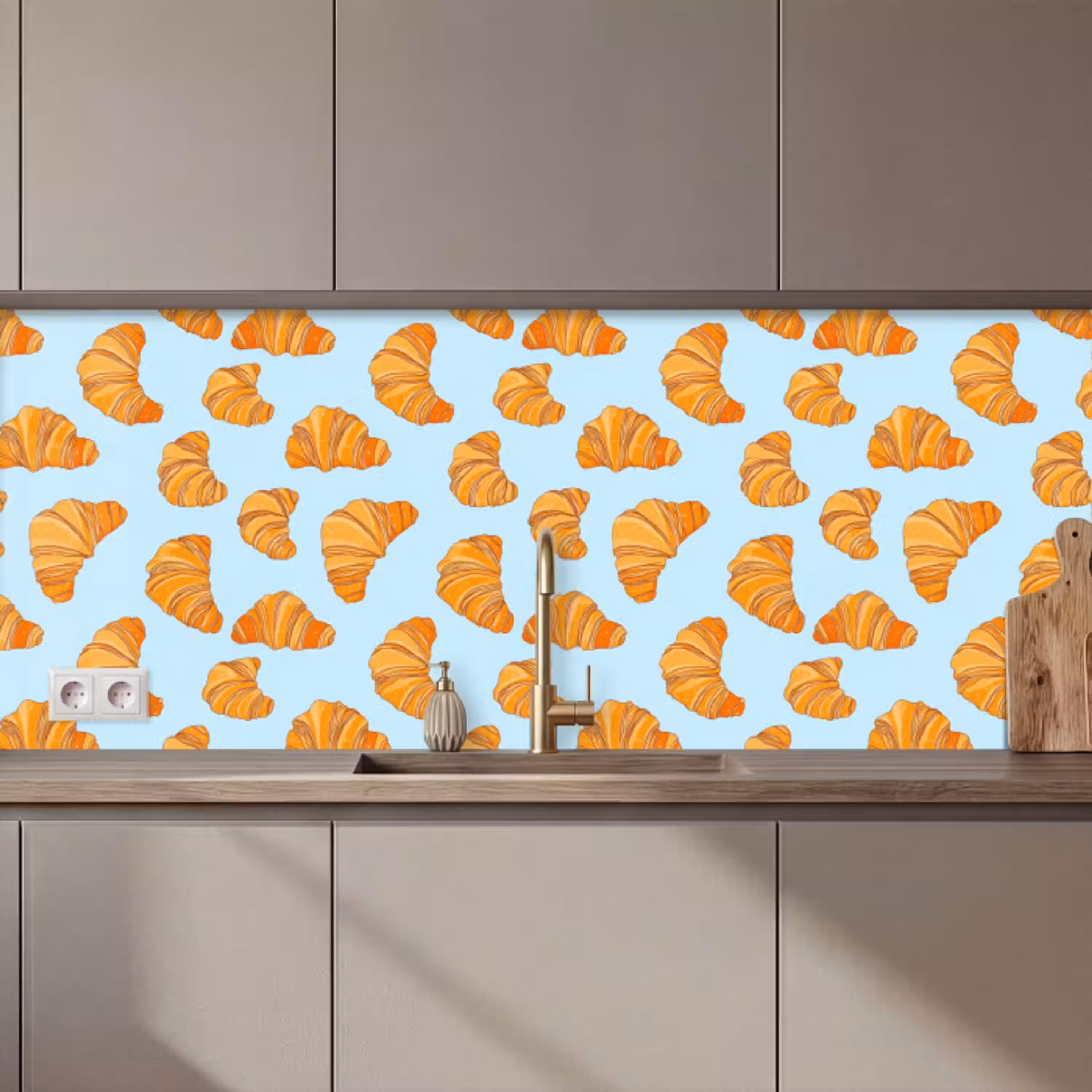 Croissant - Speels - Blauw keuken achterwand 2 middel 871 zz_3dshopping
