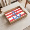 Anker - Verfspatten - Rood - Blauw Dienblad Rechthoek middel -sfeer1