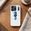 Zeepaardje - Staart - Blauw Telefoonhoesje iPhone 17 Pro klein -sfeer1