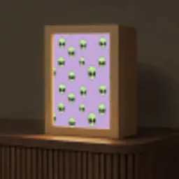 Alien - Retro - Lila Light Box met kabel (Tafellamp) klein 925 -z3d_website