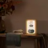 Japandi - Wabi sabi - Beige Light Box met kabel (Tafellamp) klein -sfeer4