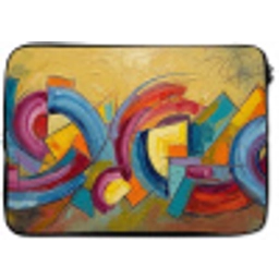 Abstract - Cirkels - Schilderij - Kleurrijk - Dynamisch laptophoes neopreen klein -zkaufland3dotto