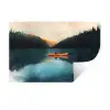 Bossen - Meer - Kano - Oranje Muursticker klein -3d