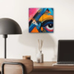 Graffiti - Kleuren - Oog - Kunst aluminium wit klein -sfeer5
