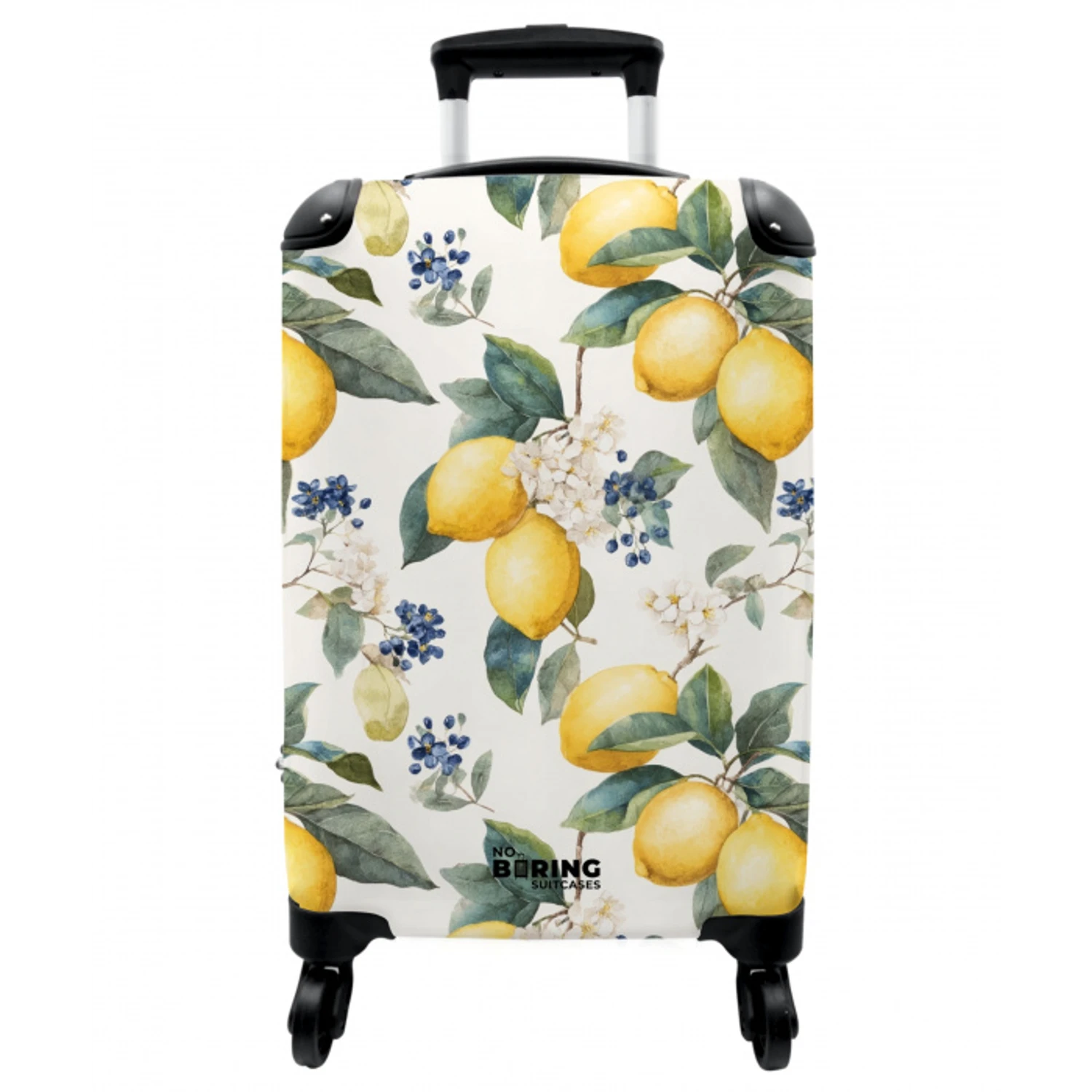 Citroen met bloesem patroon NBS - Handbagage koffer - Vrouwen middel -3d