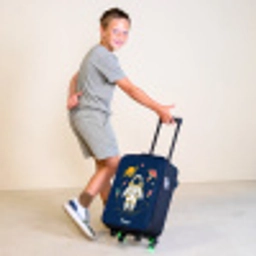 Astronaut - Planeet - Sterren - Raket Kinderkoffer - Zwart klein -sfeer3