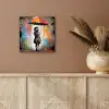 Meisje - Kunst - Paraplu - Graffiti - Kleuren - Muur aluminium wit klein -sfeer4