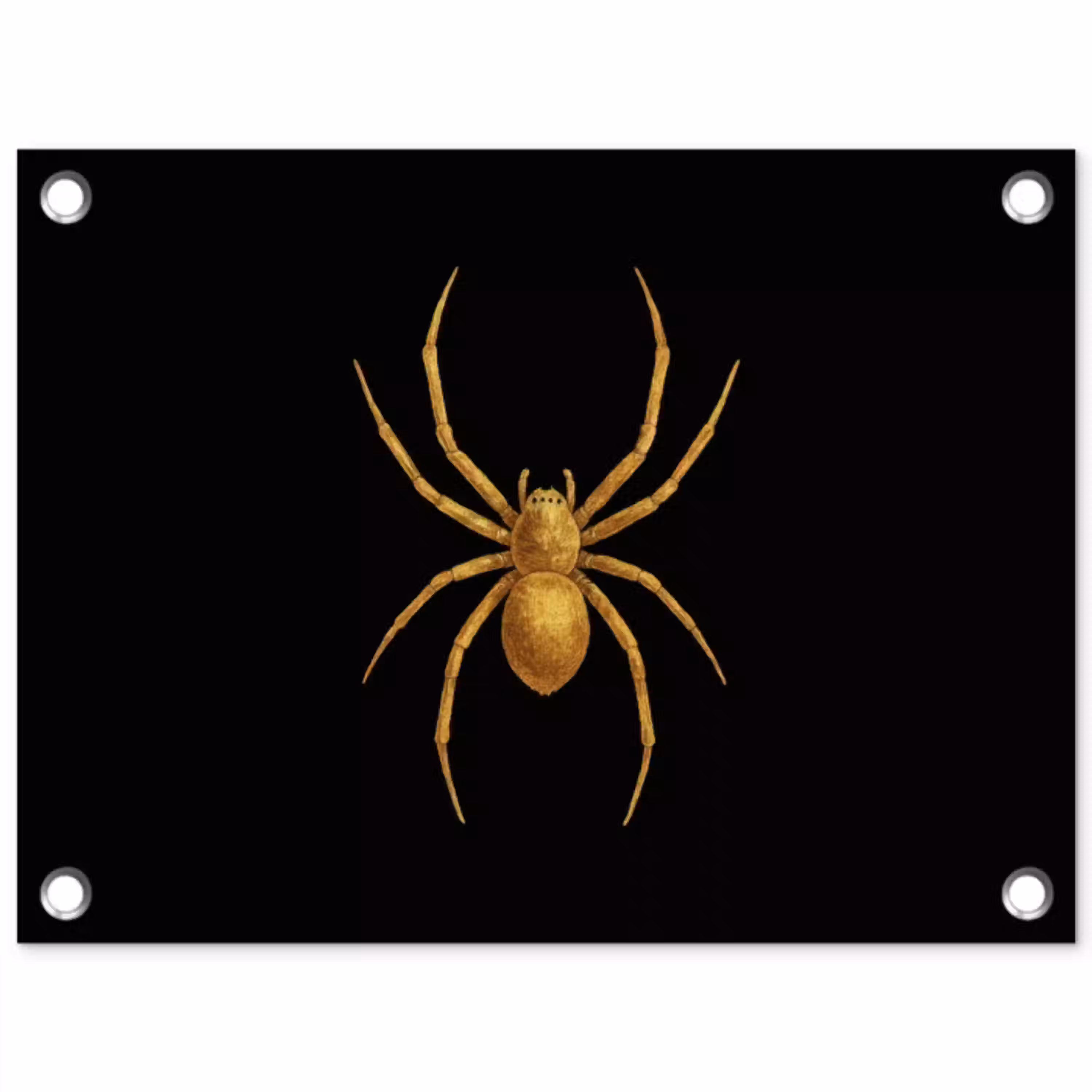 Spin - Goud - Minimalistisch - Poten tuinposter los doek klein -3d