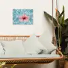 Hibiscus - Water - Roze tuinposter los doek klein -sfeer7