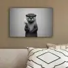 Otter - Wc-borstel - Bril - Zwart - Wit canvas 2cm klein -sfeer3