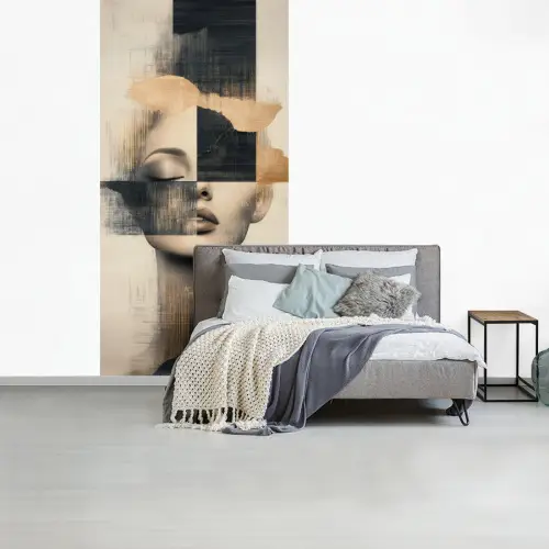 Goud - Vrouw - Rechthoeken fotobehang vinyl groot -slaapkamer