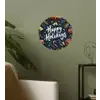 Feestelijk - Kerstgroet - Kleurrijk Wandcirkel behangsticker klein -sfeer2