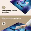 Eenhoorn - Sterren - Magisch - Blauw Inductie beschemer met haakjes middel -ky-schoon-nl