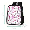 Meiden - Liefde - IJs - Patronen - Girl - Kids - Kinderen - Kindje Rugzak - Zwart middel -productfoto_formaten