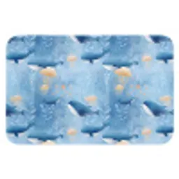 Walvissen - Oceaan - Blauw Badmat klein 997 -3d