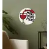 Wijnfles - Quote - Rood - Glas Wandcirkel behangsticker klein -sfeer2