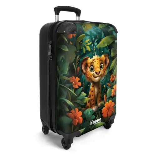 Liam luipaardje Koffer - NBS - Handbagage middel -productfoto_3d