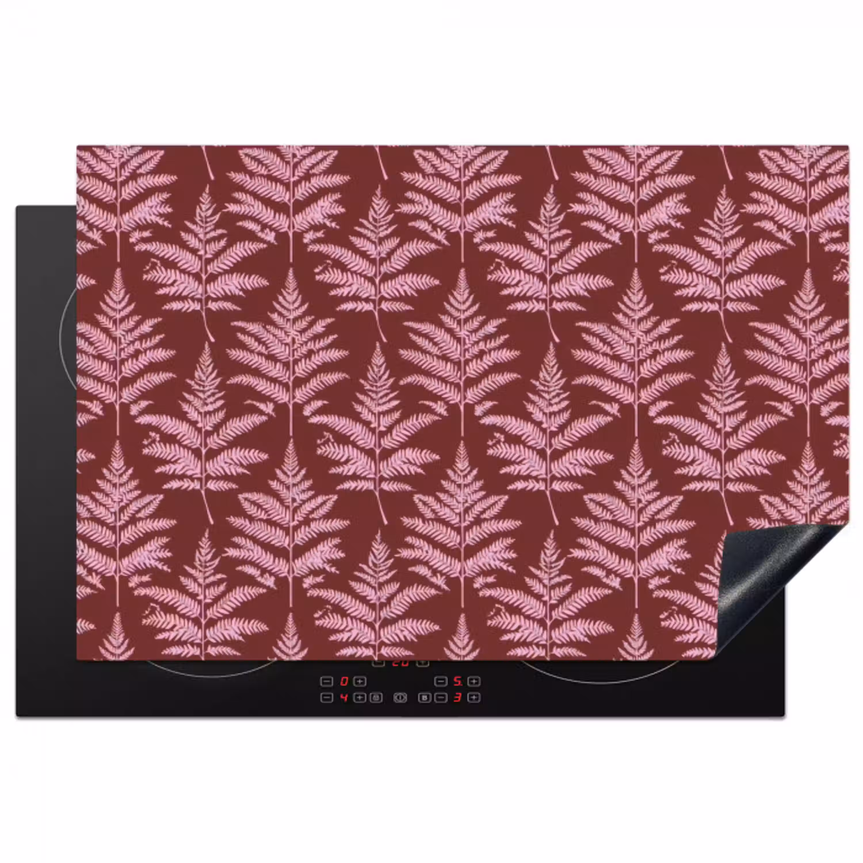 Blad - Patroon - Paars Inductie beschermer vinyl 3mm klein 276 -3d