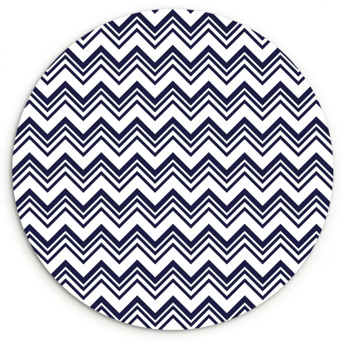 Oceaan - Golven - Blauw - Wit Wandcirkel kunststof plaat 5mm dik klein 188 -3d