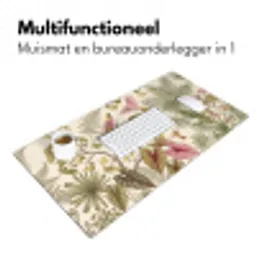 Vogels - Tropisch - Botanisch - Roze Muismat XXL klein -sfeer4