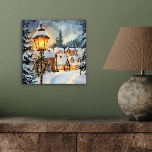 Kerstdorp - Huizen - Sneeuw - Kerst aluminium wit klein -sfeer2