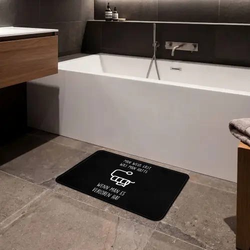Quotes - WC papier - Zwart - Humor Badmat klein -sfeer3