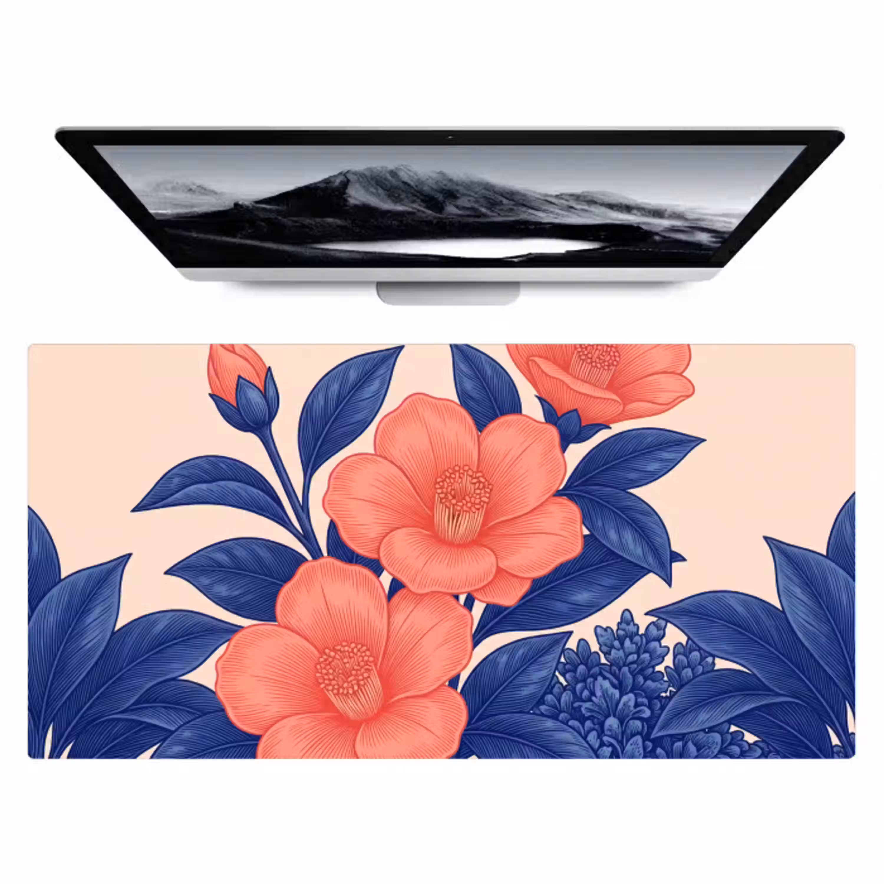 Bloemen - Bladeren - Botanisch Muismat XXL klein -zzz3d