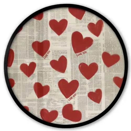 Hartjes - Krant - Loveyou Fotolijst rond zonder passe partout klein -3d