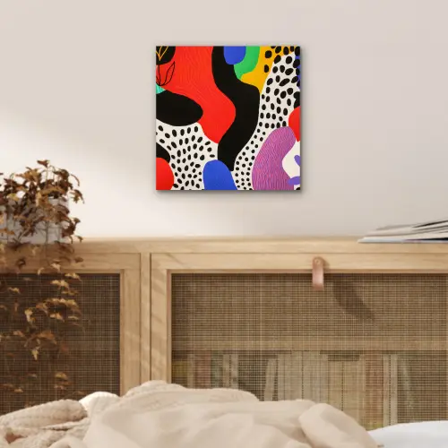 Abstract - Vormen - Kleuren - Stippen aluminium wit klein -sfeer3